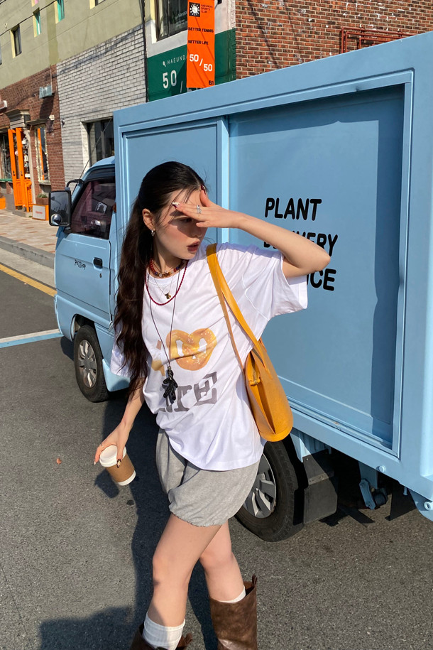 LUCKY CHOUETTE - 반소매 티셔츠 - Chouetties by LUCKY CHOUETTE_Graphic Half Sleeve T-shirt (white)