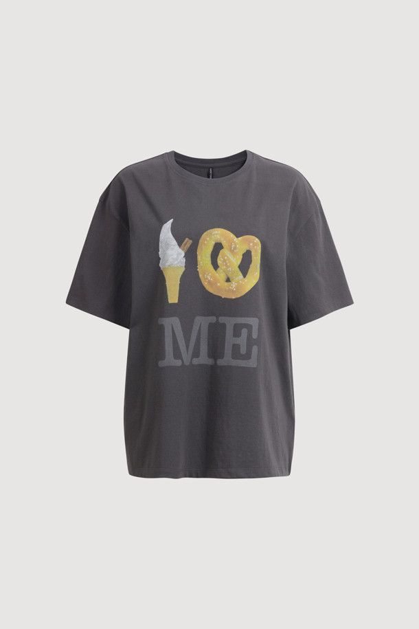 LUCKY CHOUETTE - 반소매 티셔츠 - Chouetties by LUCKY CHOUETTE_Graphic Half Sleeve T-shirt (dark grey)