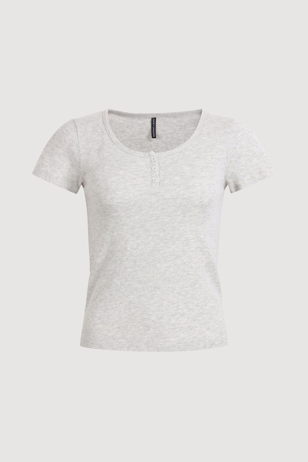 LUCKY CHOUETTE - 반소매 티셔츠 - Chouetties by LUCKY CHOUETTE_Baby Fit Half Sleeve T-shirt (melange grey)