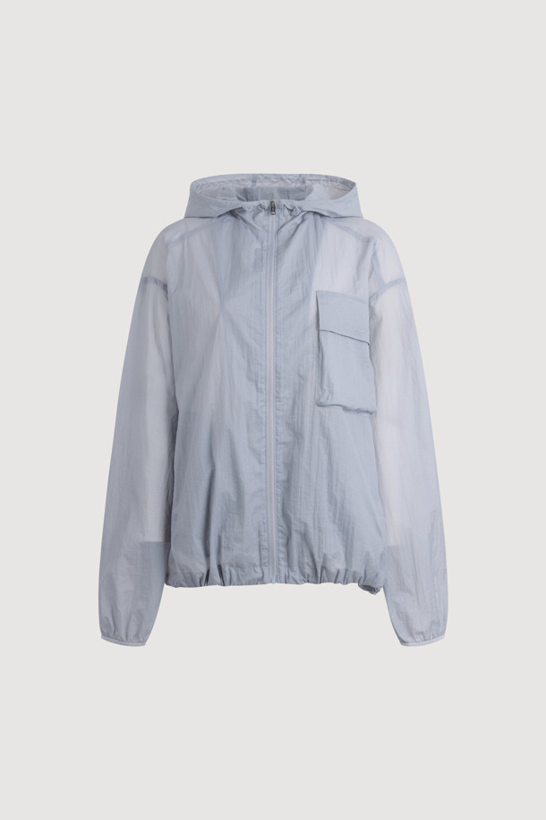 LUCKY CHOUETTE - 점퍼 - Chouetties by LUCKY CHOUETTE_Nylon Hood Jumper (light blue)
