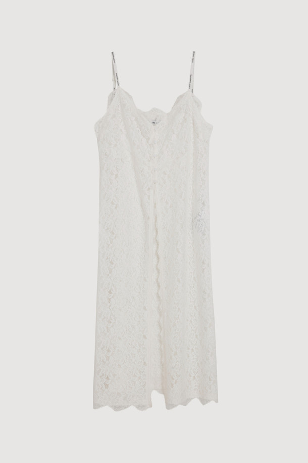 LUCKY CHOUETTE - 민소매 원피스 - [Holiday Edition] Lace Slip Dress (white)