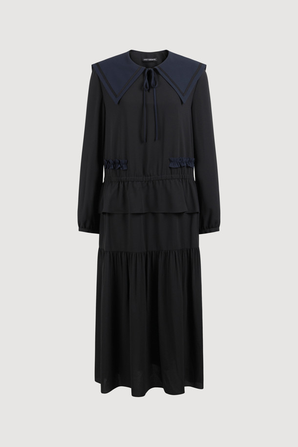 세일러 카라 롱 드레스 (블랙)는 클래식하고 캐주얼한 무드를 동시에 연출하는 여성 롱 원피스입니다. 부드러운 폴리에스터 소재로 제작되어 편안한 착용감을 선사하며, 사계절 내내 활용 가능합니다. A라인 핏에 롱 기장으로 우아함을 더하고, 셔링과 프릴 단, 테이프 장식, 레터링 자수 디테일이 돋보입니다. 구김이 적어 관리가 용이하며, 데이트룩, 카페룩 등 다양한 TPO에 잘 어울리는 웨어러블한 디자인입니다. 루즈핏으로 편안하게 즐길 수 있는 블랙 컬러의 무지 원피스입니다.
