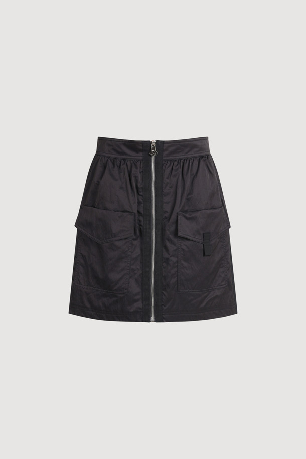 LUCKY CHOUETTE - 미니스커트 - [Atelier] Front Zipper Back Banding Mini Skirt (black)