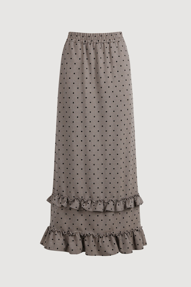 프릴 포인트 체크 밴딩 롱 스커트 (베이지)는 여성스러운 매력을 극대화하는 롱 스커트입니다. 베이지 색상에 체크와 도트 패턴이 은은하게 조화되어 페미닌한 무드를 연출합니다. 허리 밴딩 디자인으로 편안한 착용감을 선사하며, H라인 핏과 루즈핏의 조화로 자연스러운 실루엣을 만들어줍니다. 프릴 디테일, 뒤 트임, 뒤 포켓, 레터링 자수 디테일이 돋보이며, 데이트룩, 모임룩 등 다양한 TPO에 활용 가능합니다. 클래식, 미니멀, 로맨틱 스타일을 즐겨 입는 분들께 추천합니다.
