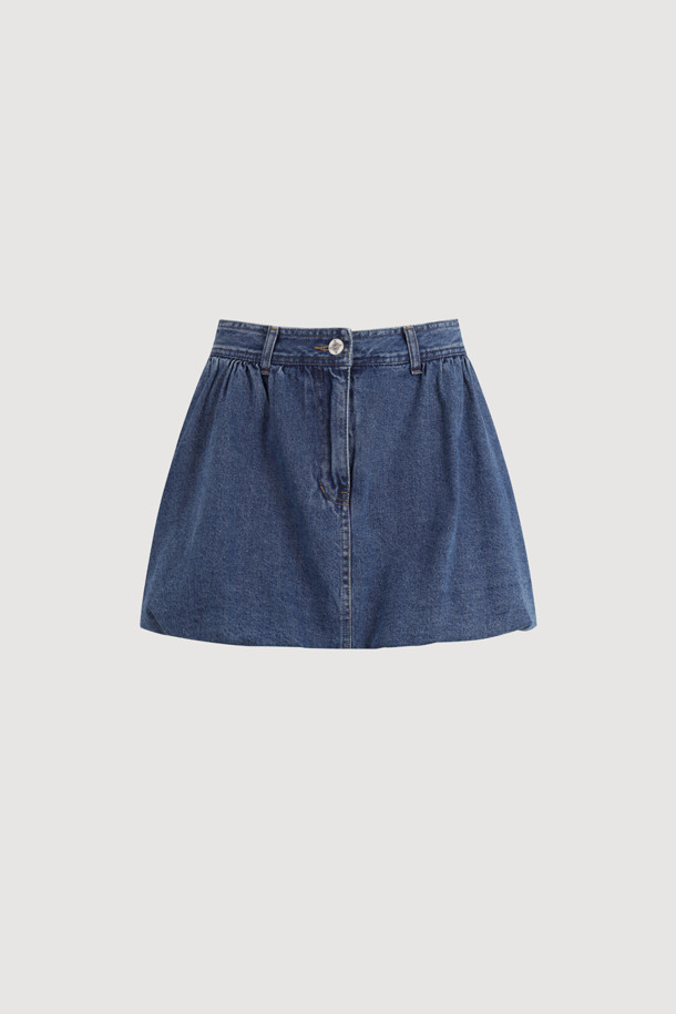 LUCKY CHOUETTE - 데님 - [Atelier] Denim Volume Mini Skirt (blue)