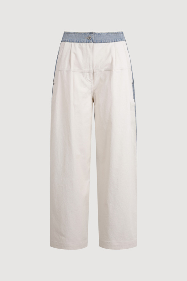 LUCKY CHOUETTE - 롱/미디팬츠 - [Atelier] Front Cotton Wide Denim Pants (multi color)