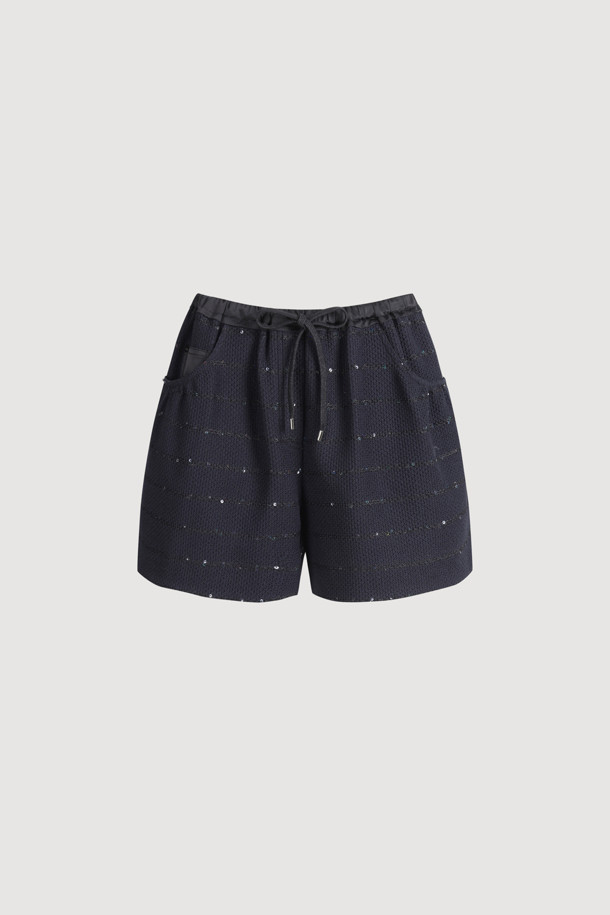 LUCKY CHOUETTE - 쇼트팬츠 - [Atelier] Dot Denim Like Banding Short Pants (multi color)