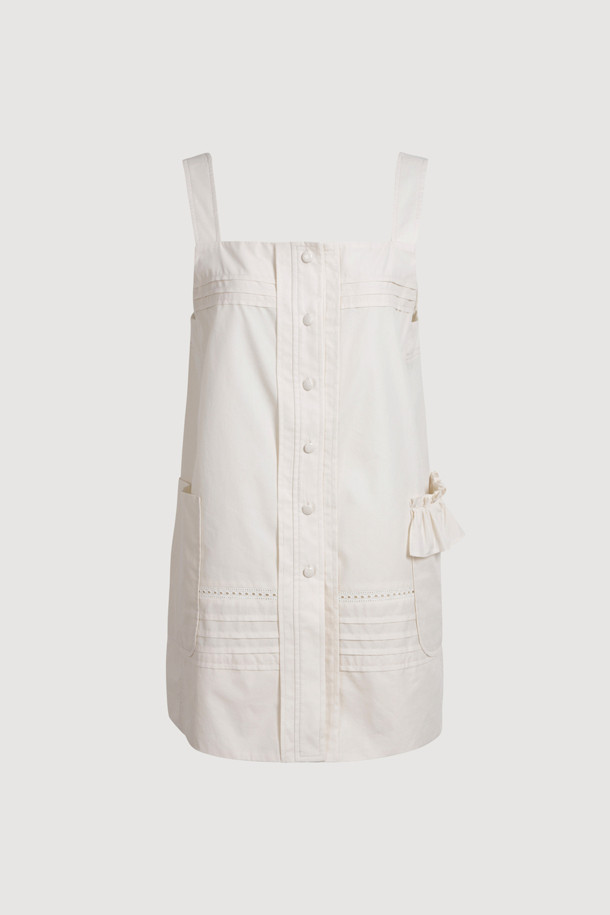 LUCKY CHOUETTE - 블라우스 - Sleeveless Pin Tuck Blouse (ivory)