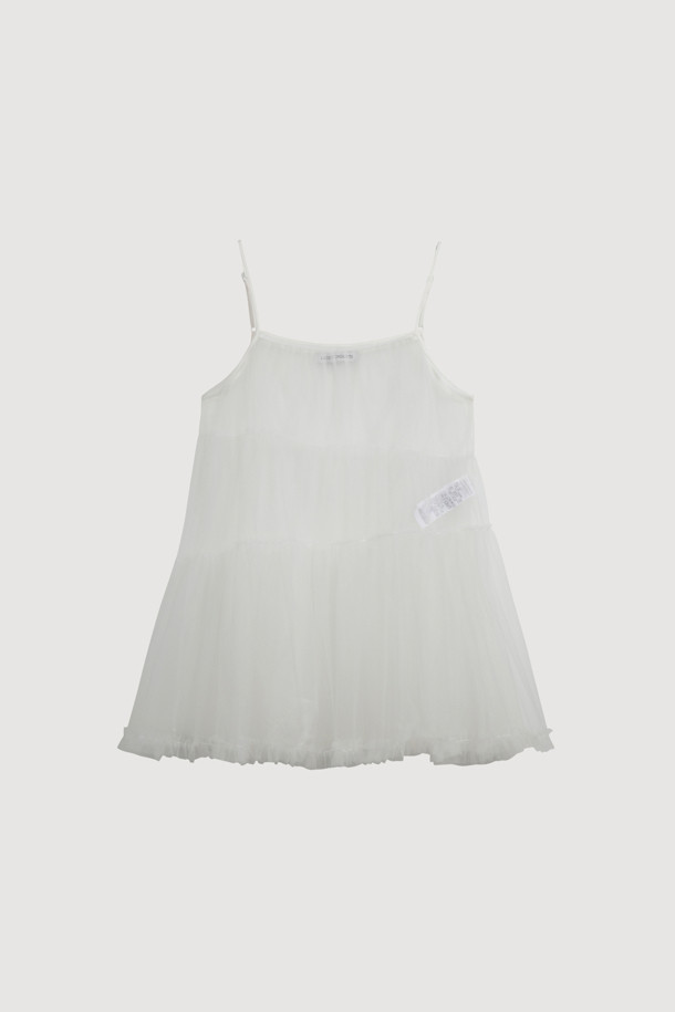 LUCKY CHOUETTE - 블라우스 - Shirring Mesh Top Blouse (white)