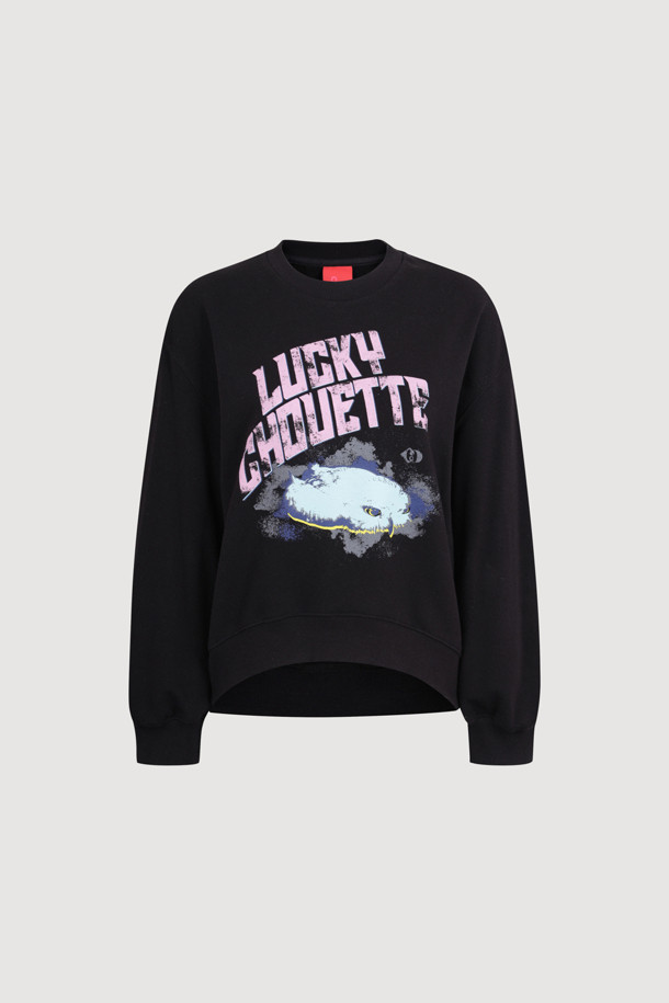 LUCKY CHOUETTE - 스웻셔츠 - Chouette Point Sweat T-shirt (black)