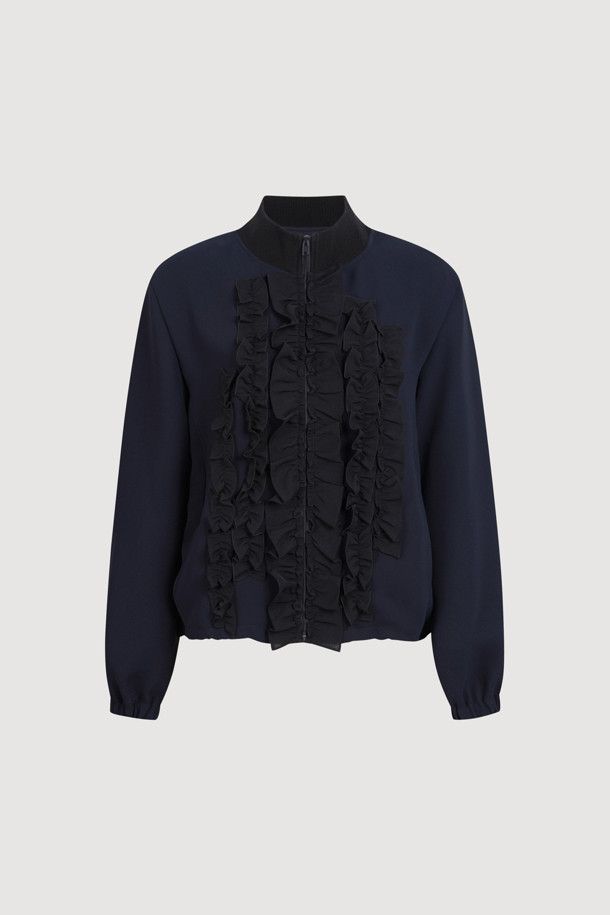 LUCKY CHOUETTE - 점퍼 - [Re-Order] Frill Point Jumper (dark navy)