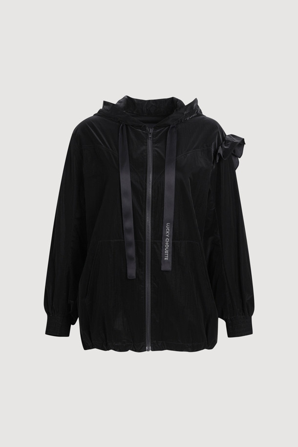 LUCKY CHOUETTE - 점퍼 - [Holiday Edition] Frill Hood Jumper (dark black)