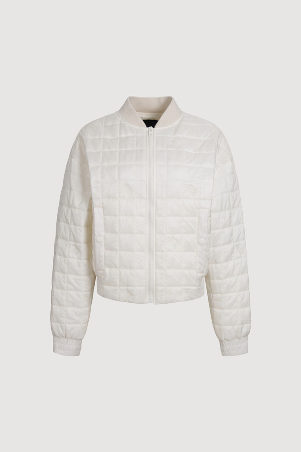 LUCKY CHOUETTE - 패딩 - Emblem Quilting Padded Jumper (ivory)