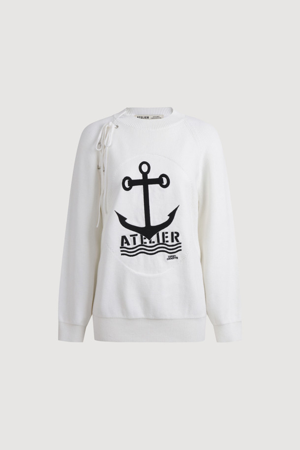 LUCKY CHOUETTE - 스웨터 - [Atelier] Big Anchor Point Pullover (ivory)