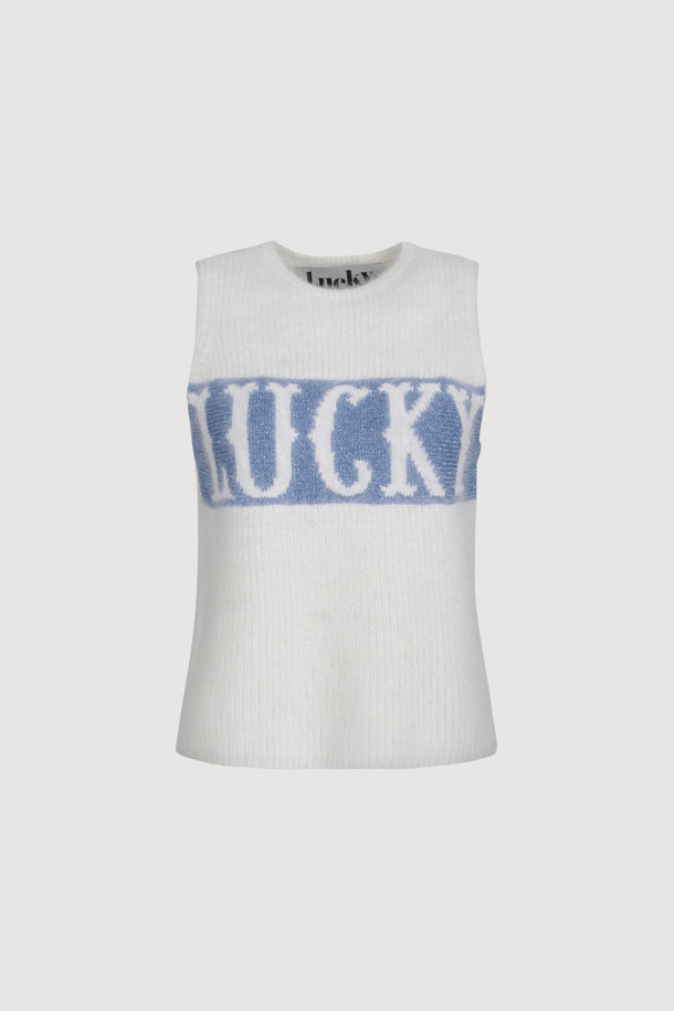 LUCKY CHOUETTE - 스웨터 - [Holiday Edition] Angora Sleeveless Knit Pullover (ivory)