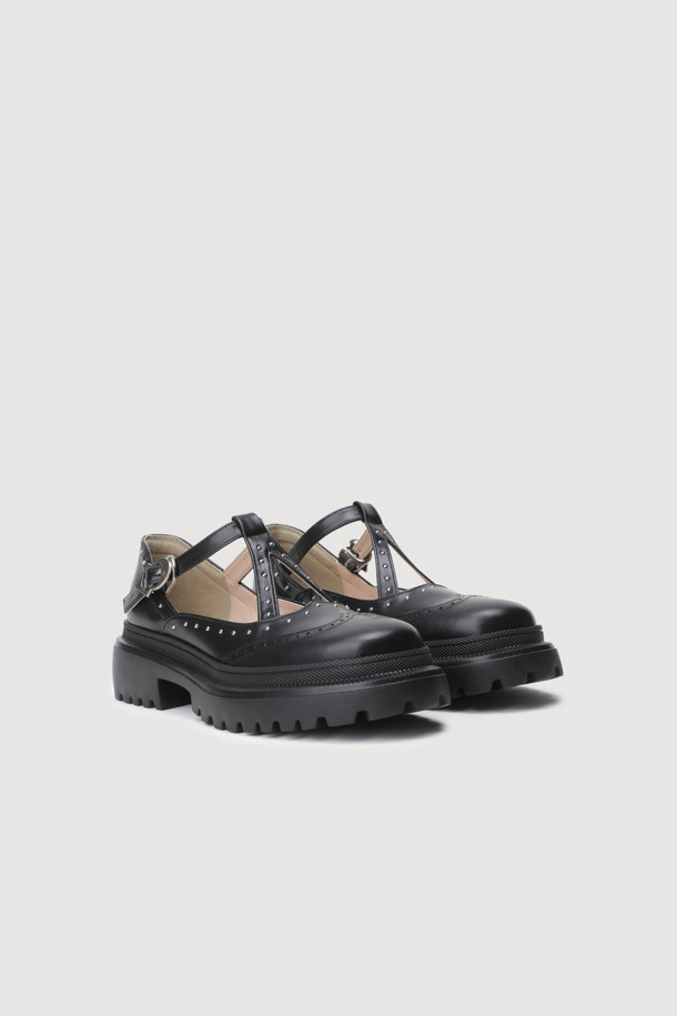 LUCKY CHOUETTE - 로퍼 - Stud Maryjane Loafers (black)