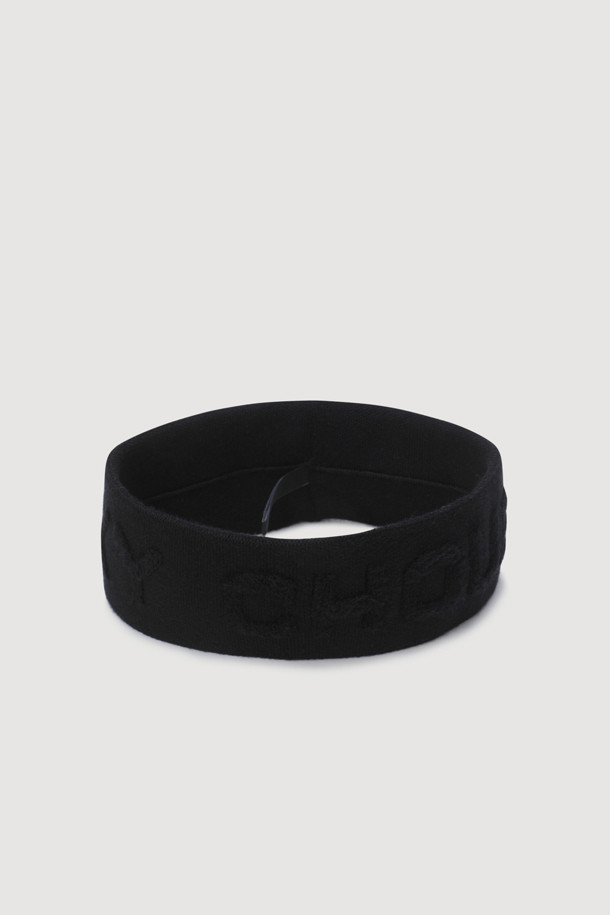 LUCKY CHOUETTE - 기타소품 - Chouette Lettering Knit Headband (black)