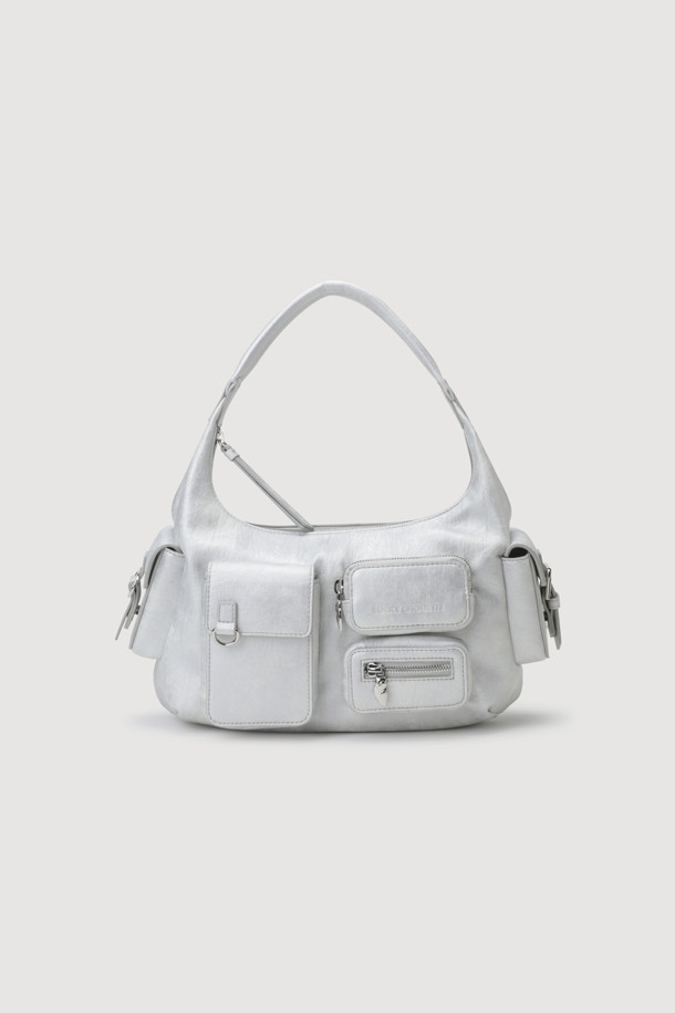 LUCKY CHOUETTE - 토트백 - Medium Pocket Hobo Bag (white)