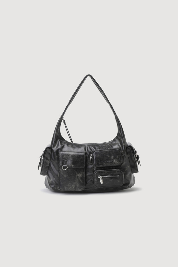 LUCKY CHOUETTE - 토트백 - Large Pocket Hobo Bag (black)