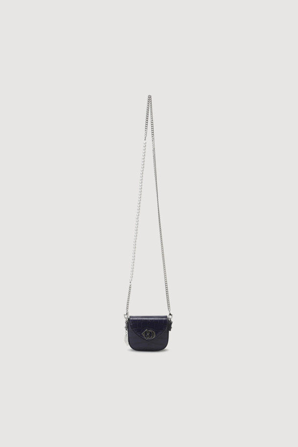 LUCKY CHOUETTE - 토트백 - Emblem Point Mini Chain Bag (navy)