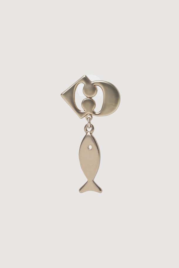 LUCKY CHOUETTE - 귀걸이 - A-Fish Single Earring (gold)