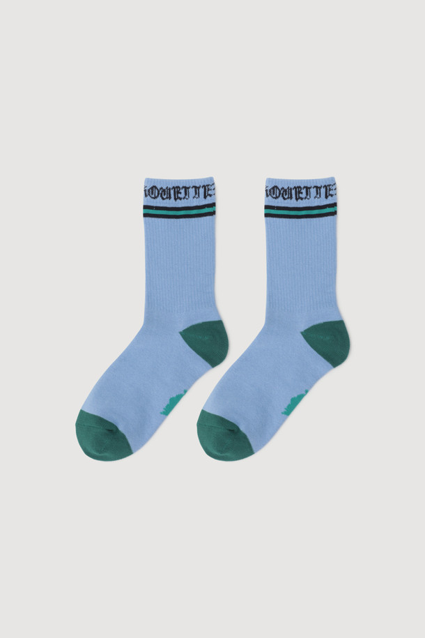 LUCKY CHOUETTE - 양말 - Lettering Socks (bule)