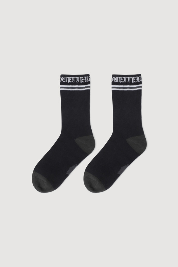 LUCKY CHOUETTE - 양말 - Lettering Socks (dark navy)