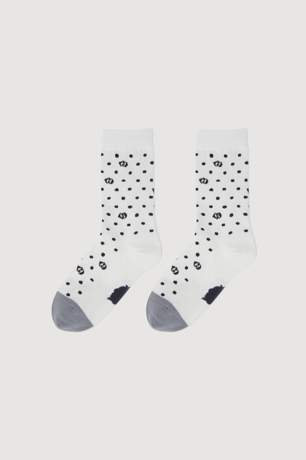 LUCKY CHOUETTE - 양말 - Dot Socks(white)