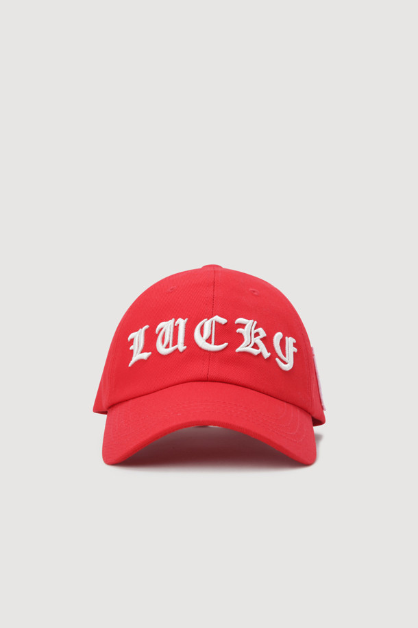 LUCKY CHOUETTE - 모자 - Lettering Ball Cap (red)