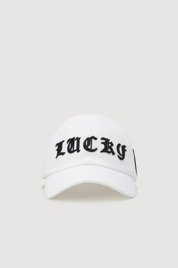 LUCKY CHOUETTE - 모자 - Lettering Ball Cap (white)