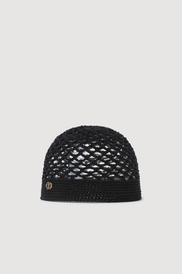 LUCKY CHOUETTE - 모자 - A-Emblem Kint Fabric Hat (black)