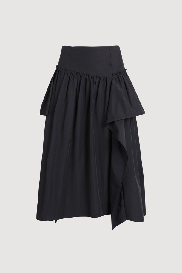 LUCKY CHOUETTE - 스커트/팬츠 - Ruffle Tirered Skirt (black)