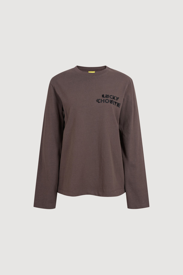 LUCKY CHOUETTE - 티셔츠 - Solid Long-sleeved T-Shirt