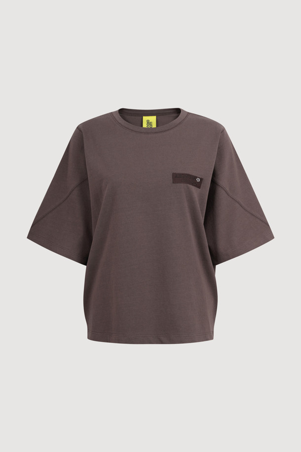 LUCKY CHOUETTE - 티셔츠 - Oversize Half Sleeve T-shirt (brown)