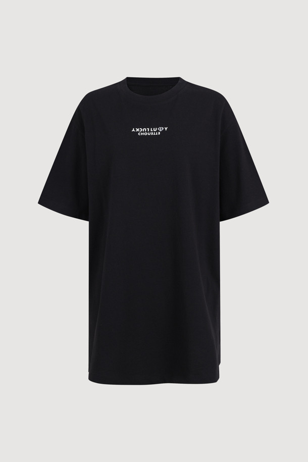 LUCKY CHOUETTE - 티셔츠 - Solid Logo Long Short-sleeved T-Shirt