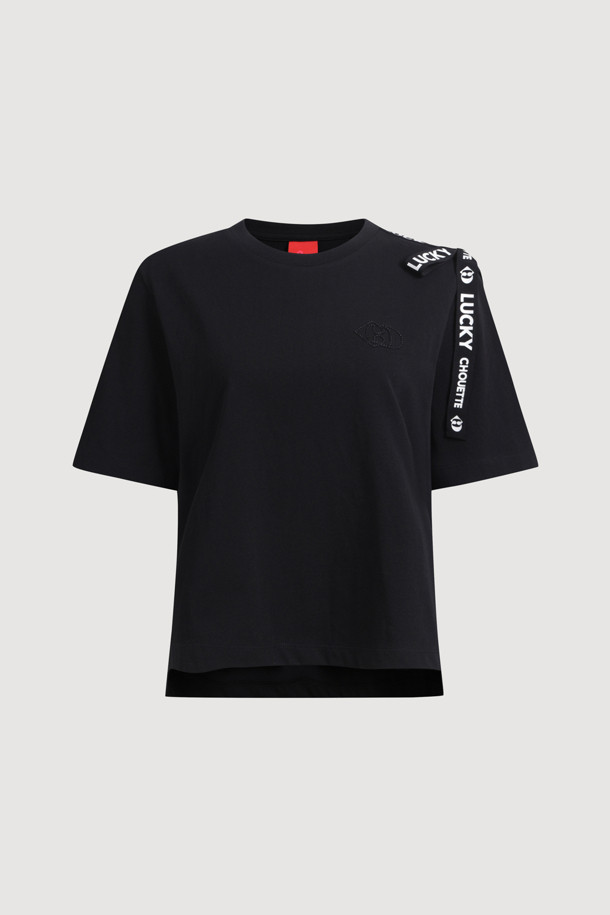 LUCKY CHOUETTE - 티셔츠 - Logo Tape Half Sleeve T-shirt