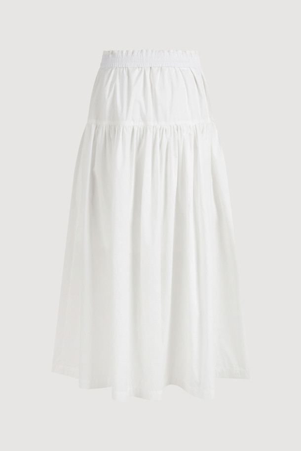 LUCKY CHOUETTE - 롱스커트 - Chouetties by LUCKY CHOUETTE_Waist String Long Skirt (white)