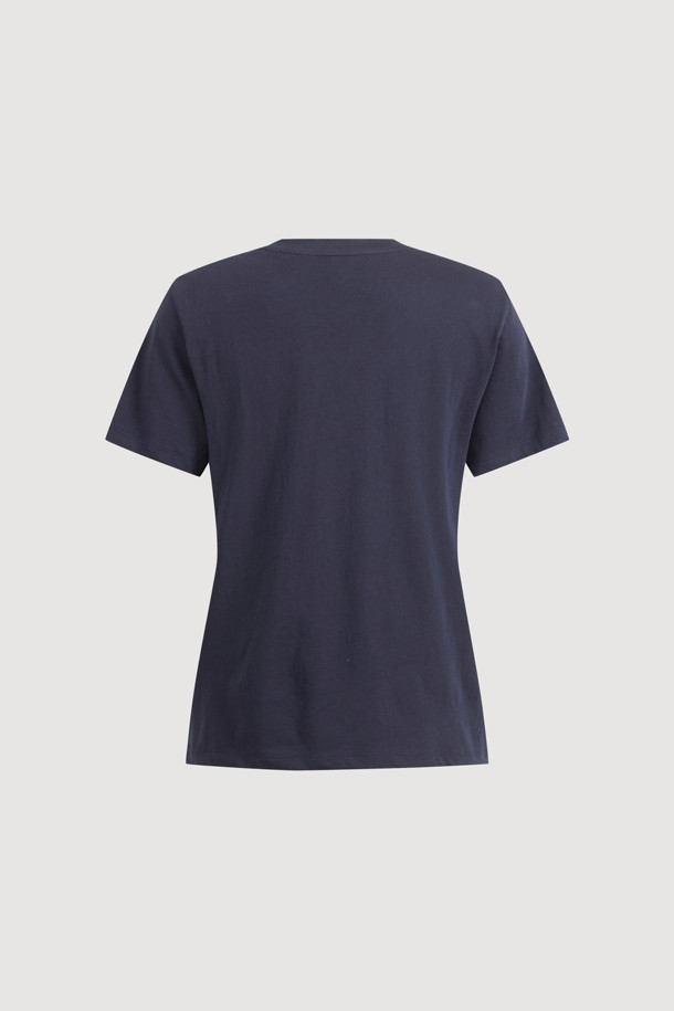 LUCKY CHOUETTE - 반소매 티셔츠 - Chouetties by LUCKY CHOUETTE_Ribbon Point Half Sleeve T-shirt (navy)