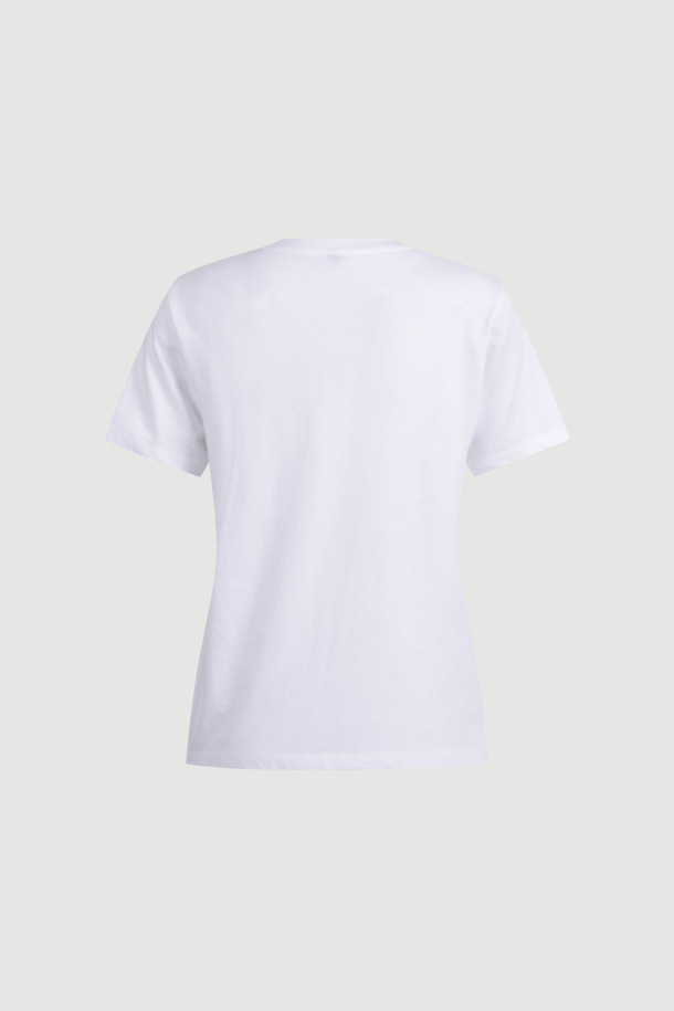 LUCKY CHOUETTE - 반소매 티셔츠 - Chouetties by LUCKY CHOUETTE_Ribbon Point Half Sleeve T-shirt (white)