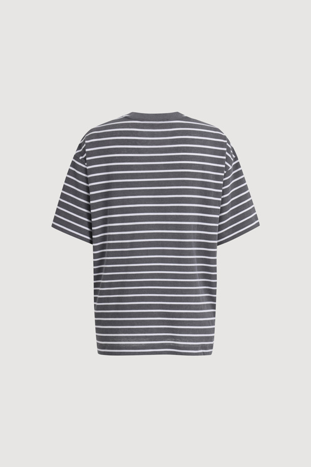 LUCKY CHOUETTE - 반소매 티셔츠 - Chouetties by LUCKY CHOUETTE_Lettering Basic Fit Half Sleeve T-shirt (grey)