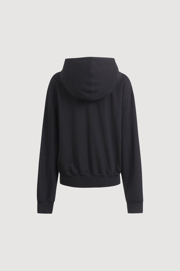 LUCKY CHOUETTE - 점퍼 - Chouetties by LUCKY CHOUETTE_Ribbon Point Hood Jumper (black)
