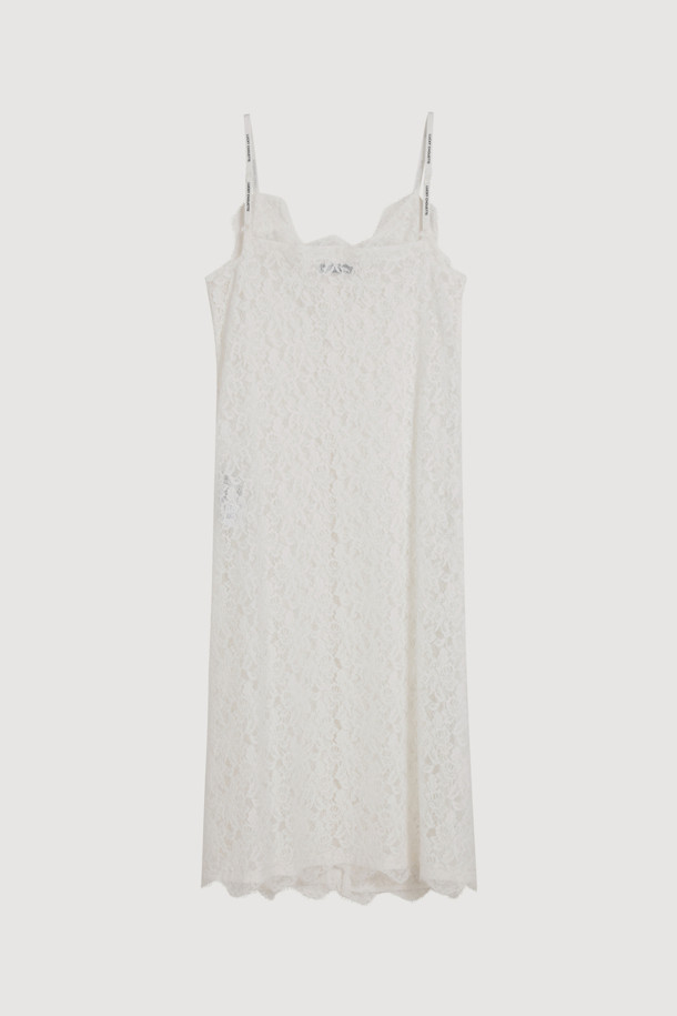 LUCKY CHOUETTE - 민소매 원피스 - [Holiday Edition] Lace Slip Dress (white)