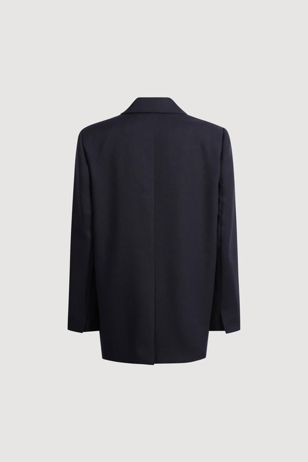 LUCKY CHOUETTE - 자켓 - Pocket Ribbon Single Jacket (dark navy)