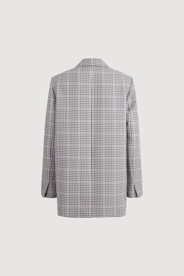 LUCKY CHOUETTE - 자켓 - [Atelier] Pocket Button Double Check Jacket  (beige)