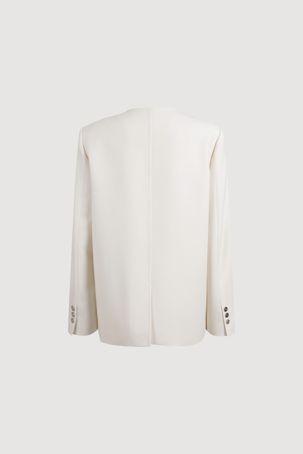 LUCKY CHOUETTE - 자켓 - Round Neck Jacket (ivory)