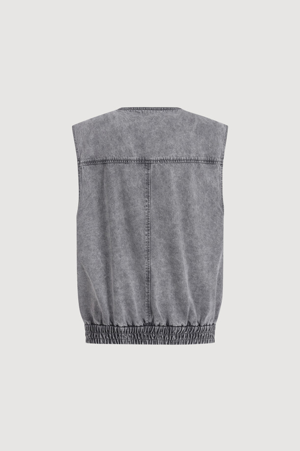 LUCKY CHOUETTE - 베스트 - Pocket Point Denim Vest (grey)