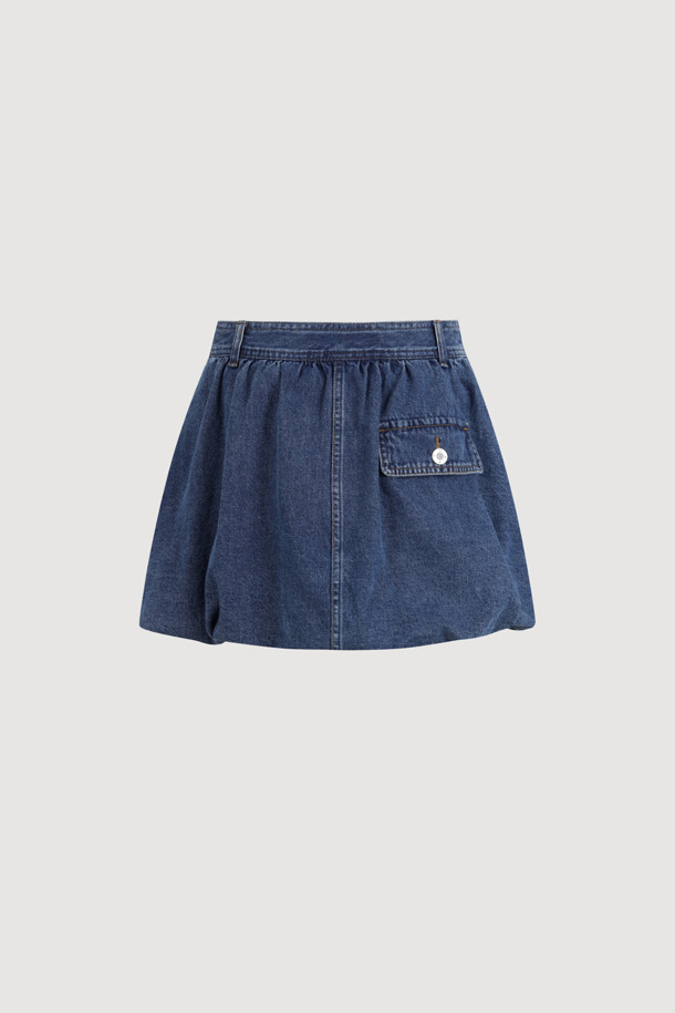 LUCKY CHOUETTE - 데님 - [Atelier] Denim Volume Mini Skirt (blue)