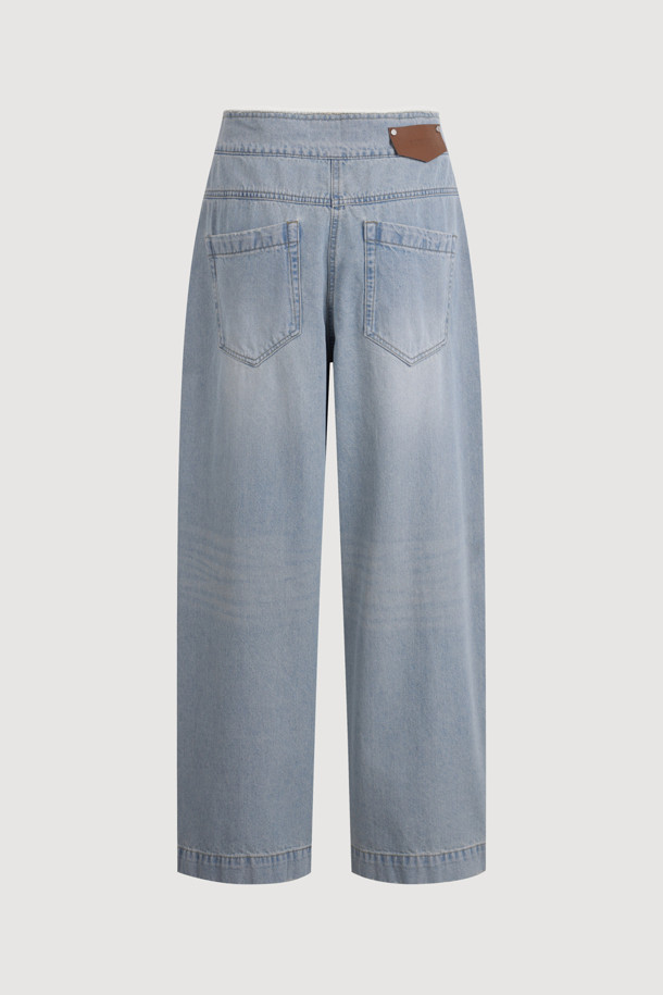 LUCKY CHOUETTE - 롱/미디팬츠 - [Atelier] Front Cotton Wide Denim Pants (multi color)