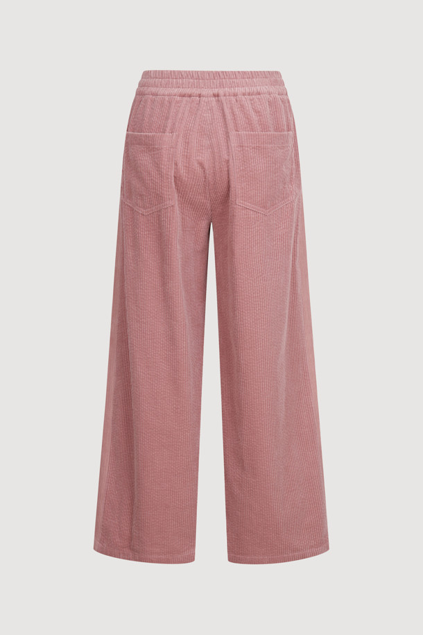 LUCKY CHOUETTE - 롱/미디팬츠 - [Holiday Edition] Side Color Corduroy Banding Pants (pink)