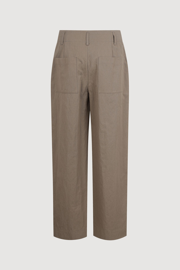 LUCKY CHOUETTE - 롱/미디팬츠 - Pintuck Point Cotton Pants (light khaki)